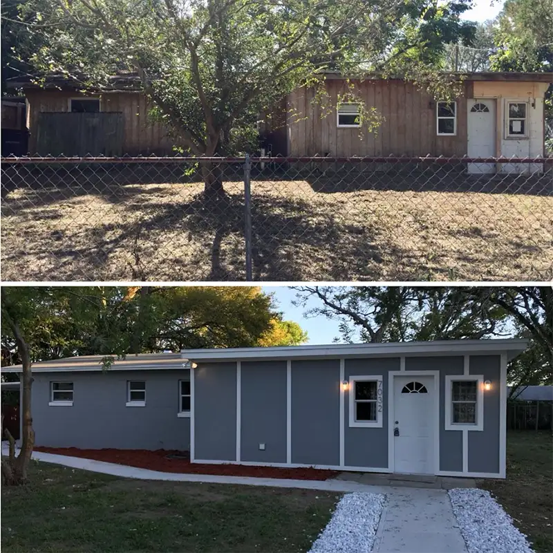 Exterior painting before and after 3