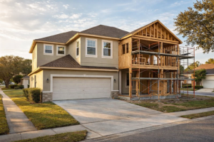 House reconstruction under warm Florida sun